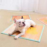 Pet Cooling Bamboo Mat for Dogs and Cats, Chew-Resistant Summer Sleeping Pad