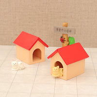 Miniature Cat House Model Ornament Set for Dollhouse DIY Christmas Decor