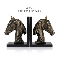 Nordic Style Horse Head Bookends Decorative Ornaments for Office and Home