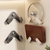 Wall-Mounted Suction Cup Pot Lid Holder for Kitchen Organization