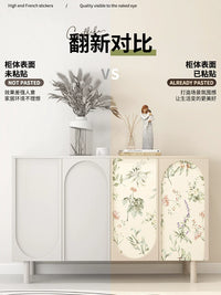 Self-Adhesive French Vintage Style Furniture Film for Cabinet and Wardrobe Renovation, Waterproof and Moisture-Proof
