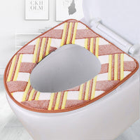 Plush Adhesive Toilet Seat Cover Cushion for U/V-shaped Toilets, Thickened and Comfortable for All Seasons