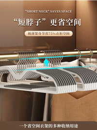 Space-Saving Short Neck Hangers for Clothes, Non-Slip, No Shoulder Bumps, Narrow Design
