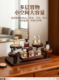 Solid Wood Desktop Display Stand for Jewelry, Perfume, Crystals, and Collectibles