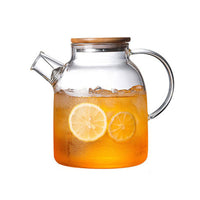 Borosilicate Glass Pitcher Set with Lid for Cold Water, Fruit, and Flower Tea