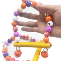 Halloween Themed Colorful Bird Swing Parrot Perch Toy for Cage Decoration