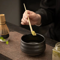 Ceramic Matcha Bowl Set with Bamboo Whisk for Traditional Chinese Tea Ceremony