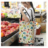 Foldable Rolling Shopping Bag with Wheels - Portable Grocery Cart Tote