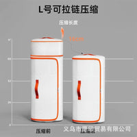 Cylindrical PVC Waterproof Moisture-proof Storage Bag for Clothes and Quilts, Compressible Large Capacity