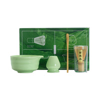 Luxury Japanese Matcha Tea Ceremony Set with Ceramic Bowl and Bamboo Whisk