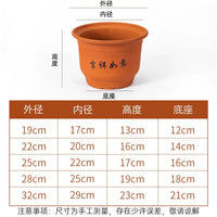 Large Ceramic Terracotta Planter Pot with Drainage and Tray for Indoor Plants