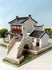 3D Puzzle Traditional Chinese Architecture Model DIY Kit for Kids, Educational Craft Toy