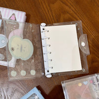A7 Cartoon Piggy Loose-Leaf Notebook with Snowflake Design, Diary, Journal, or Card Holder