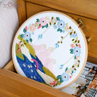 DIY Embroidery Kit for Adults, Landscape Pattern Needlework Craft with Hoop and Tutorial