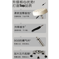 Adjustable Saddle Stool with Backrest for Kitchen, Bar, and Salon Use