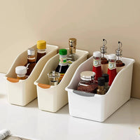 Slanted Opening Storage Basket with Wheels for Kitchen Cabinet Organization