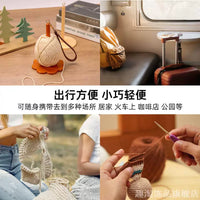 Portable Wooden Yarn Holder for Knitting and Crocheting