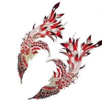 Embroidered Phoenix Applique for Cheongsam and Hanfu