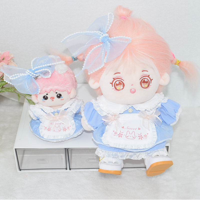 Blue Bunny Dress Outfit for 10cm/20cm Cotton Dolls
