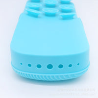 Silicone Makeup Brush Cleaning Mat with Suction Cups and Storage Rack, Water Filtering Design