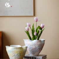 Jingdezhen Ceramic Orchid Planter Pot for Hydroponics and Breathable Plant Growth