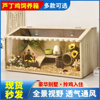 Temperature-Controlled Brooder Cage for Chicks and Quails, Large Pet Villa for Poultry Breeding