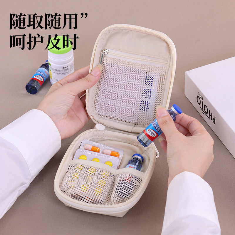 Portable First Aid Medicine Storage Bag for Travel and Home Use