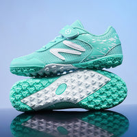 Kids' Laceless Low-Top Turf Soccer Cleats for Training and Matches