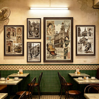 Vintage Shanghai Cheongsam Girl Wall Art for Restaurants and Home Decor