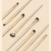 15-Piece Gilded Eye Makeup Brush Set with Portable Bag