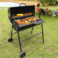 WMESUN Outdoor Charcoal Grill with Lid, American-Style Texas Smoker for Home Patio