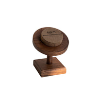 Vintage Walnut Wood Jewelry Display Stand for Bracelets, Necklaces, Rings, and Collectibles