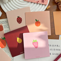 Berry Worry-Free Creative Fruit Cute Ins Style Greeting Card with Message, Blessing, Thank You DIY Mini Card