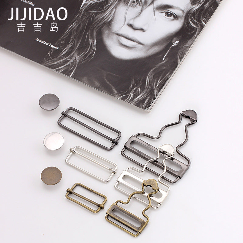 Gourd Buckle Metal Adjuster for Overalls and Garments