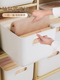 7-Pack Stackable Drawer Organizer Bins for Clothes and Pants, Rectangular Storage Boxes for Wardrobe Organization