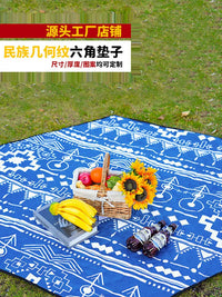 Ultrasonic Hexagonal Outdoor Picnic Mat Camping Tent Ground Pad Moisture-proof