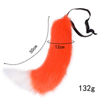 Halloween Japanese Style Handmade Fox Cat Tail Cosplay Plush Belt Accessory