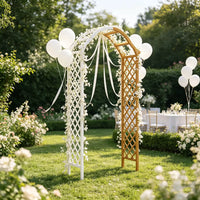 Outdoor Wooden Archway for Climbing Plants, Garden Wedding Decor, and Landscape Accent