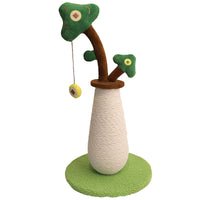 Cat Scratching Post with Sisal Rope and Carrot Toy for Indoor Cats