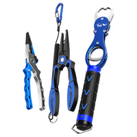 Fishing Lip Gripper and Pliers Set with Scale, Multifunctional Fish Holder and Tackle Kit