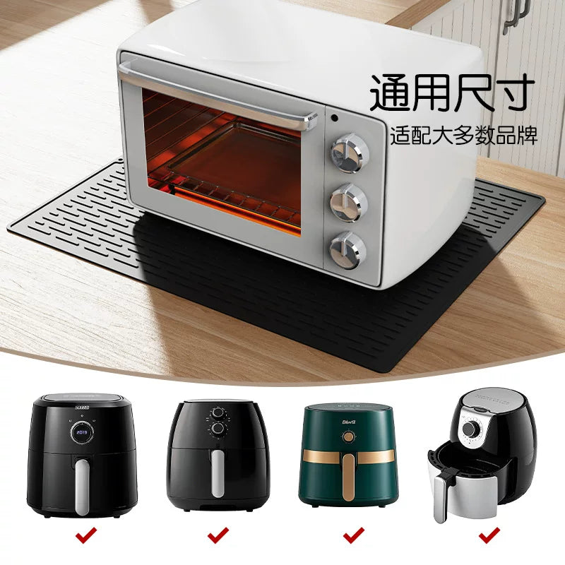 Silicone Heat Resistant Mat for Air Fryer Oven Countertop Protection and Drainage