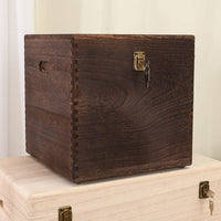 Thickened Solid Wood Storage Bench with Seating, Rectangular Vintage Large Wooden Storage Box for Home