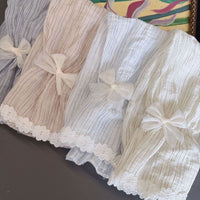 Ice Silk UV Protection Arm Sleeves for Women with Bowknot Detail