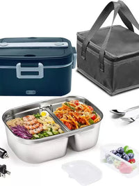 1800ml Large Capacity Portable Electric Lunch Box for Car & Home, Self-Heating, No Water Injection Needed