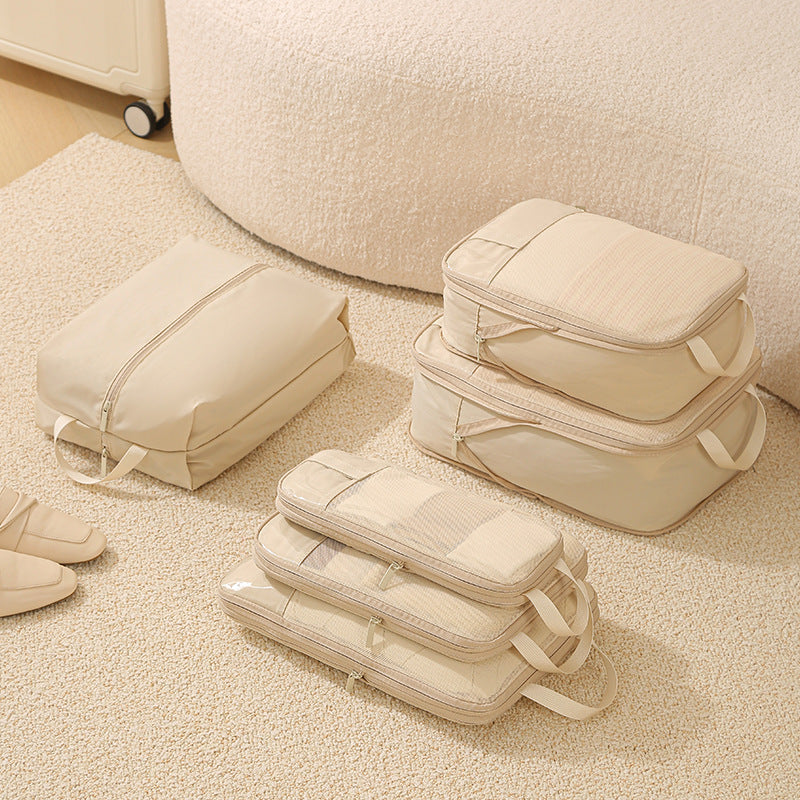 6-Piece Travel Packing Organizers Set, Portable Large-Capacity Toiletry and Clothing Storage Bags for Business Trips