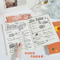 Aesthetic Plaid Notebook Set for Students, Mini Portable Sketchbook and Journal