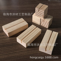 Wooden Desk Calendar Business Card Holder Pine Wood Display Stand for Events Weddings Memos