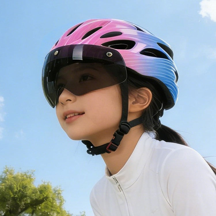Kids' Cycling Helmet with Goggles for Mountain Biking, Scooters, and Skating