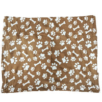 Cartoon Print Double-Sided Fleece Pet Blanket for Dogs and Cats, Warm and Soft