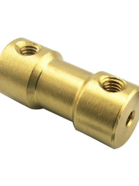 High Precision Brass Motor Shaft Coupler Connector for Robotics and DIY Projects